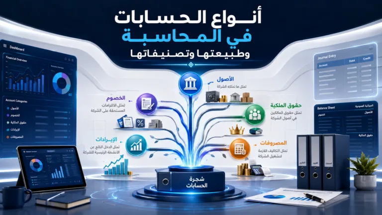 أنواع الحسابات في المحاسبة وطبيعتها