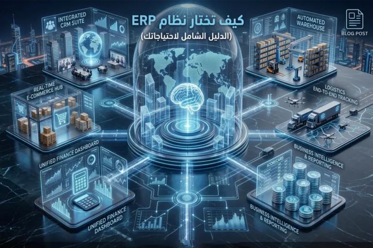 كيف تختار نظام لشركتك؟ دليل من 7 خطوات قبل توقيع العقد المزن ERP للتكنولوجيا